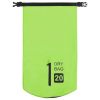 vidaXL Dry Bag with Zipper Green 5.3 gal PVC