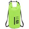 vidaXL Dry Bag with Zipper Green 5.3 gal PVC