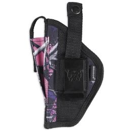 Bulldog Muddy Girl Camo Belt and clip ambi holster w/clam shell packaging