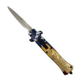 Ultralite ABS Automatic OTF Stiletto Knife (Color: We The People)