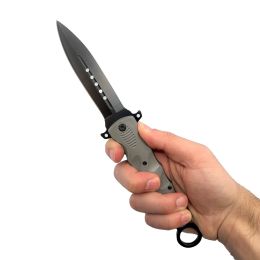 6" Finger Loop Knife With ABS Handle (Color: Weave)