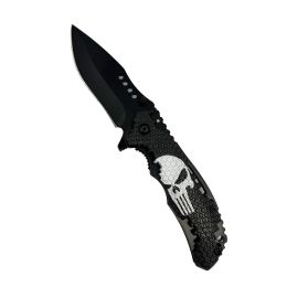 4.75" Knife With ABS Handle (Color: Punisher Skull)