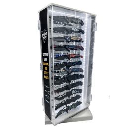 Rotating Countertop LED Knife Display (Style: 72 Knife Display)