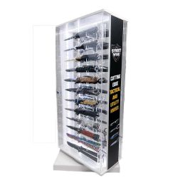 Rotating Countertop LED Knife Display (Style: Deluxe 72 Knife Display)