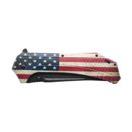 12.25" American Flag Knife (Style: US Flag w/ Skull)